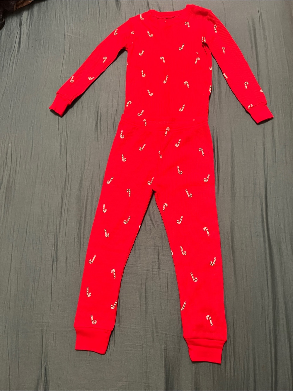 Carter's Red Candy Cane Print Kids Pajama Set